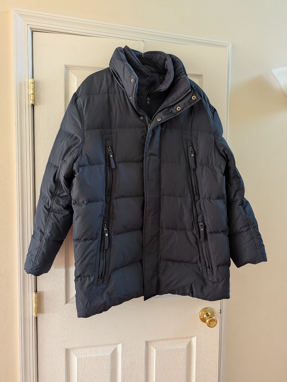 Men's Marc New York Navy Puffer Jacket - Insulated Winter Coat